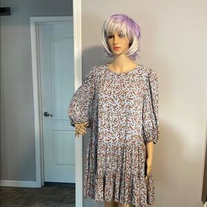 Vici Floral Long Sleeve Dress Large